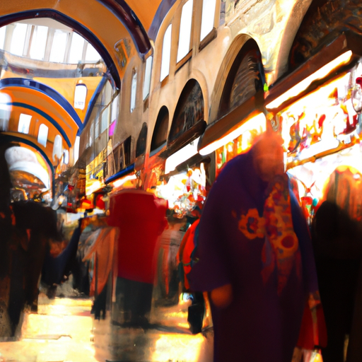 תמונה של הבזאר הגדול באיסטנבול, שוקק קונים